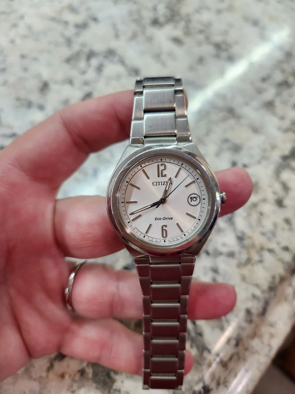 Citizen Silver Dial Stainless Steel Eco-Drive Watch